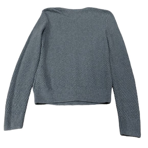 "346" BROOKS BROTHER KNIT CROCHET BLUE SWEATER WOMAN'S LARGE | E2 - Picture 2 of 6